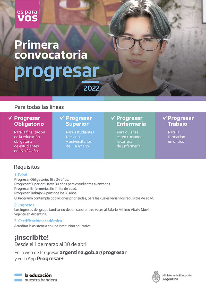 CONVOCATORIA A BECAS PROGRESAR